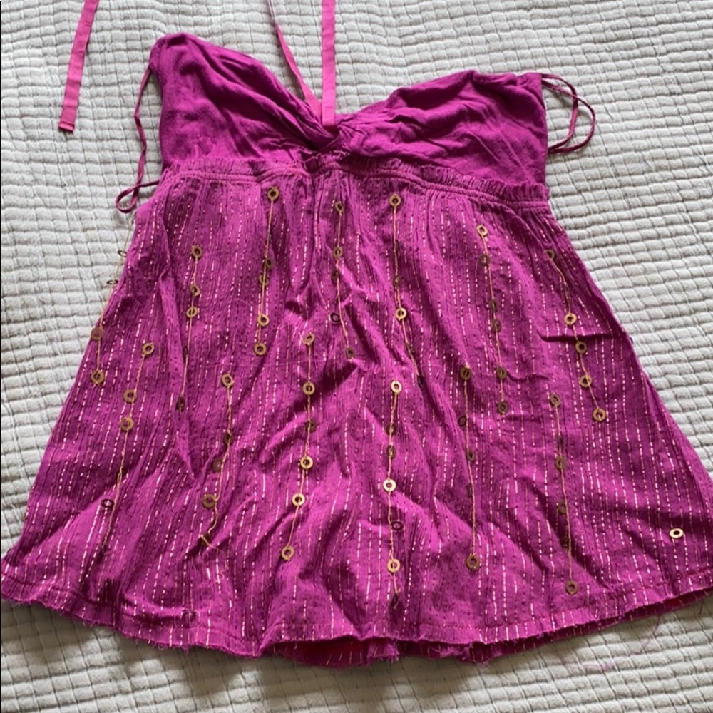Free People Magenta Tube Top/Halter Size S